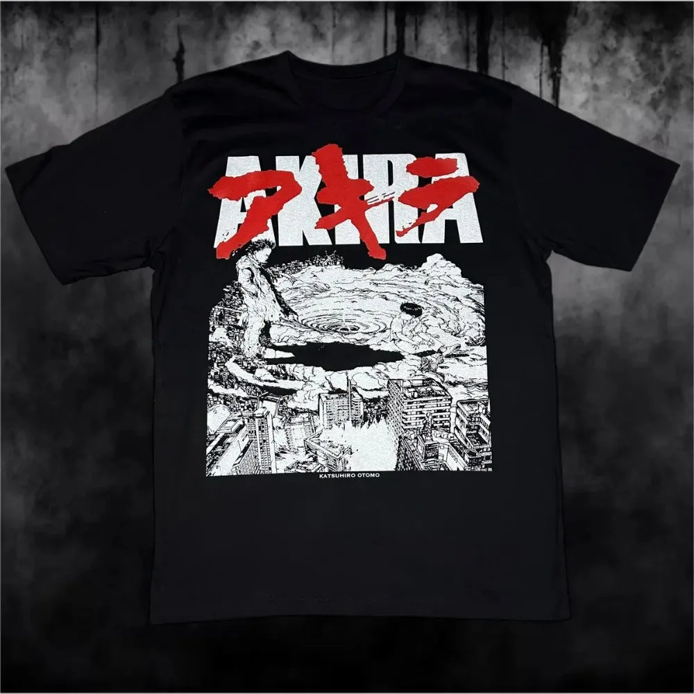 Akira: Manga T-shirt  Women Anime Neo Tokyo  Movie Science Fiction Shotaro Kaneda Y2K TOP Tshirt Washed Vintage T Shirts Male Top
