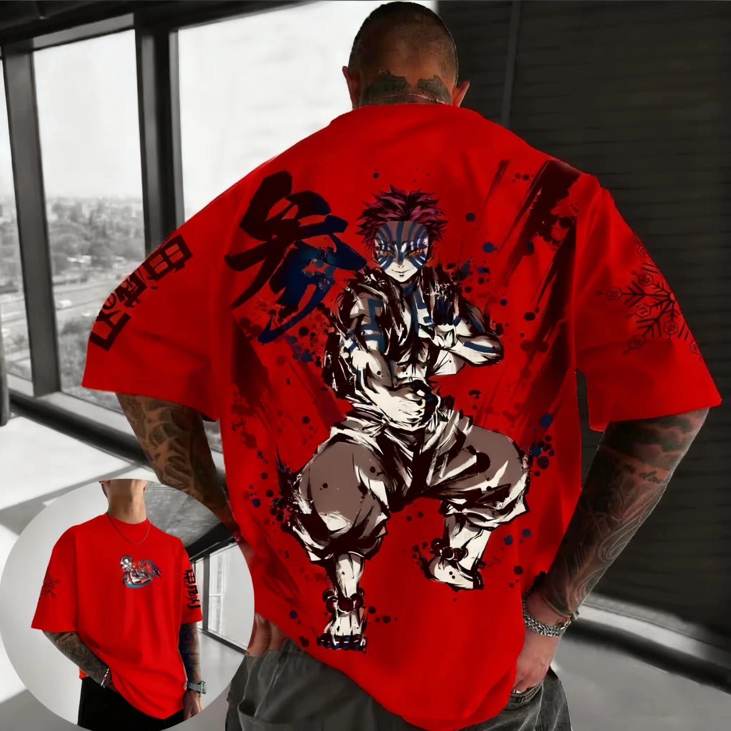 Demon Slayer: Anime Printed Men, Women T-shirt Casual Fashion Harajuku Style Street Wear Y2K