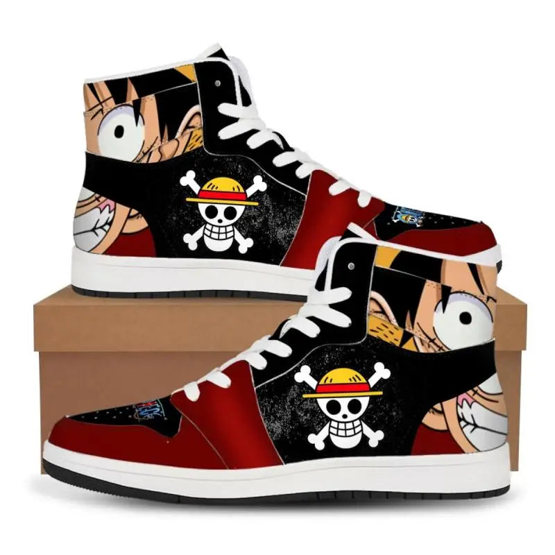 One Piece: Luffy Zoro Sneakers Casual Shoes Basketball Shoes Printing Comfortable Oversize Flat Shoes Birthday Gift