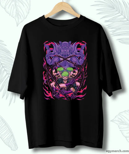 One Piece: Men's Fashion Portgas D. Ace Anime Print T-Shirt, Summer Trend, 100% Cotton, Casual Loose Short Sleeve