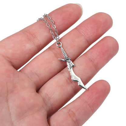 Solo Leveling: Necklace Short Blade Pendant Necklace Sung Jin-woo Yoo Jin-ho Necklace Jewelry Cosplay Props Gifts