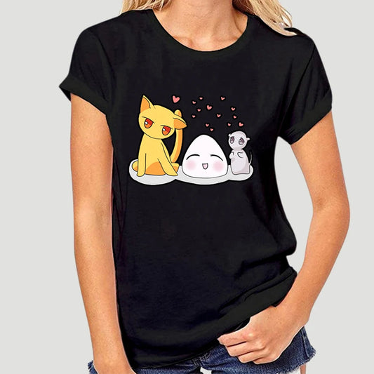 Fruits Basket: T-Shirt For Men Anime Sohma Yuki Kyo Tohru Furuba Manga Cat Cotton Tee Shirt Short Sleeve T Shirt Classic  5329AF