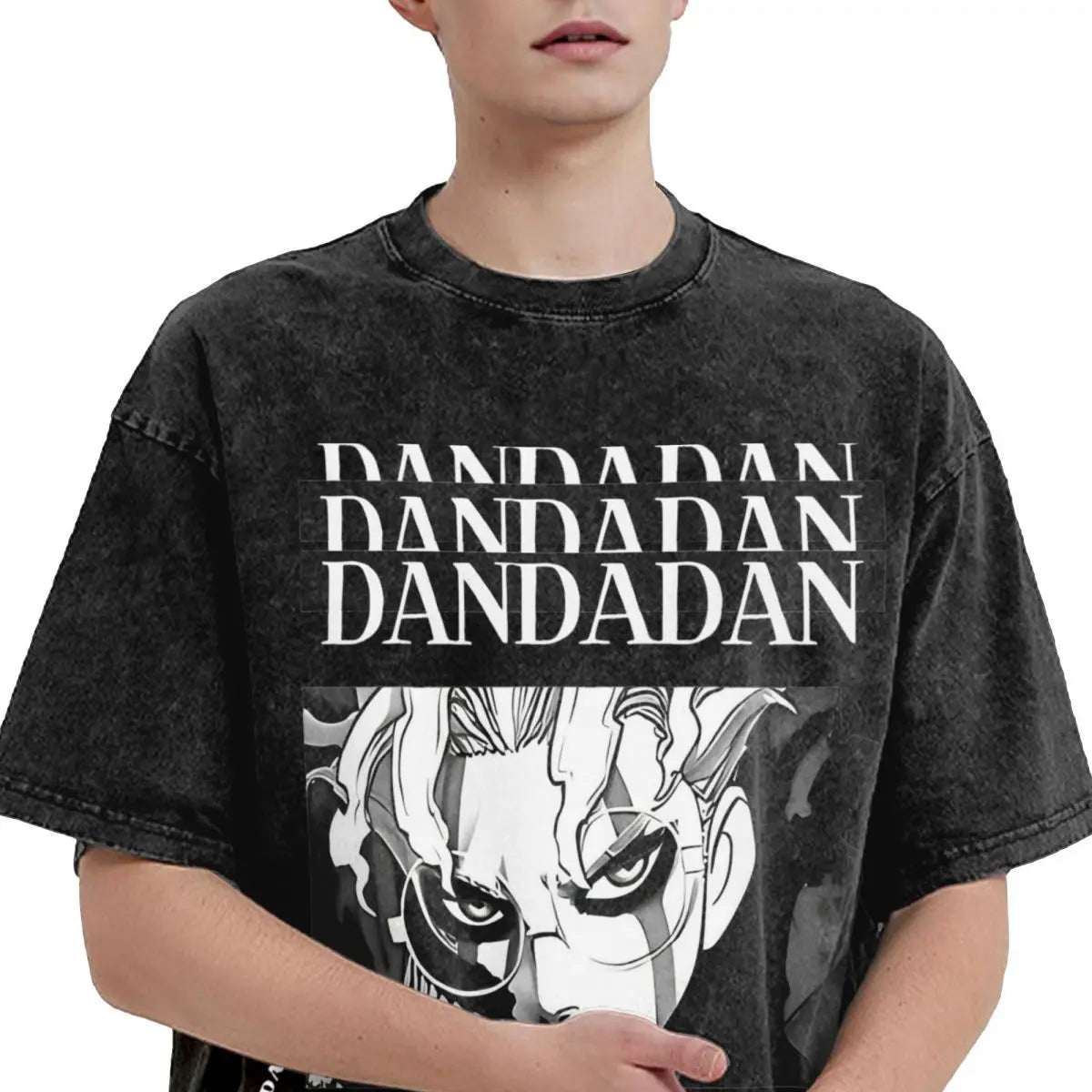 Dandadan: Arth Ken  T Shirts Hip Hop Washed 100% Cotton Harajuku T-Shirt Retro for Men Women Tops Streetwear