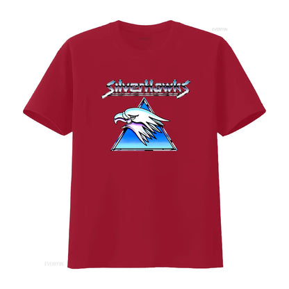 Silverhawks: Logo T Shirt Retro Design High Quality Print Comfortable Fabric vintage Washed Top For Everyday Wear streetwear