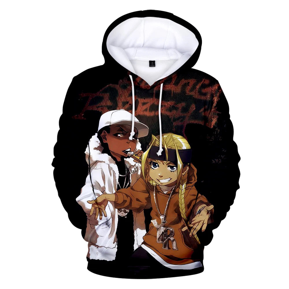 The Boondocks: Hoodies 3D Long Sleeve Sweatshirt Men's Hoodie Women Casual Harajuku Streetwear Unisex Oversized Clothes