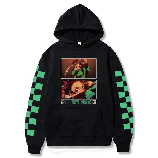 Demon Slayer: Hoodie Kamado Tanjirou Plus Size Harajuku Female Long Sleeve Streetwear Clothing