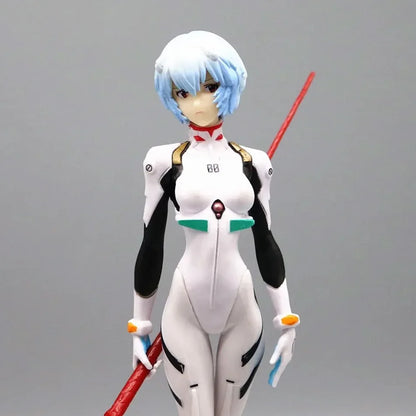 Neon Genesis Evangelion: 23cm Rei Ayanami  Action Figure with Spear of Longinus EVA Anime Collectible Model Toy Gift for Fans