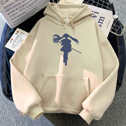Frieren : Sousou Manga Printed Hoodie Without Hoodies Casual Pullovers Plus Size Anime Autumn Winter Classic Simple Long Sleeve