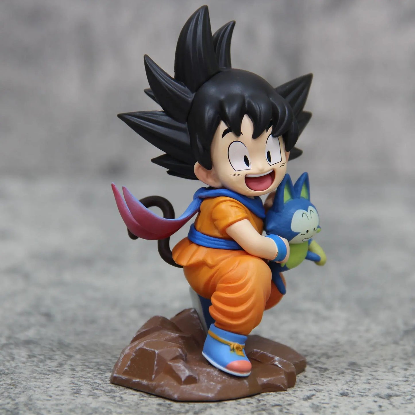 Dragon Ball: Childhood Little Goku Hugs Puer Ya Mu Tea Little Follower Figures Doll Pvc Model Statue Collection Toys Ornamen Gift