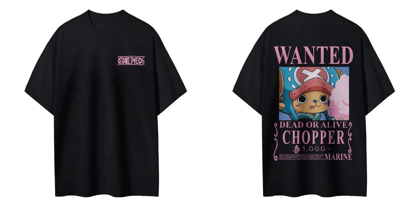 One Piece: Men's Fashion Portgas D. Ace Anime Print T-Shirt, Summer Trend, 100% Cotton, Casual Loose Short Sleeve