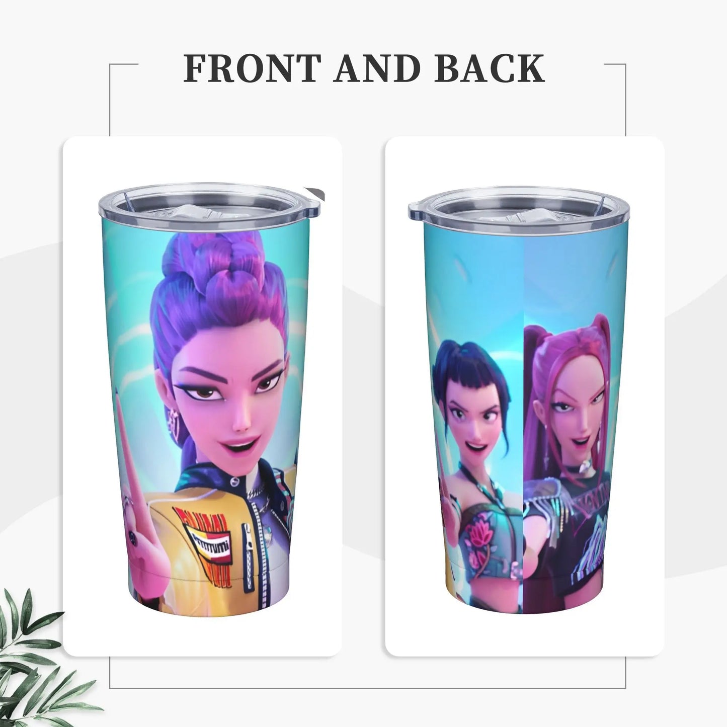 K-Pop Demon Hunters - Zoey  Tumbler Vacuum Insulated  Thermal Cup Stainless Steel Double Wall Mug Hot Cold Drink