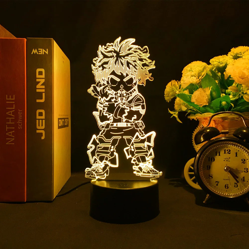 My Hero Academia: Nightlight Midoriya Todoroki Bakugou Action Figure For Kids Child Led Acrylic Stand Gift