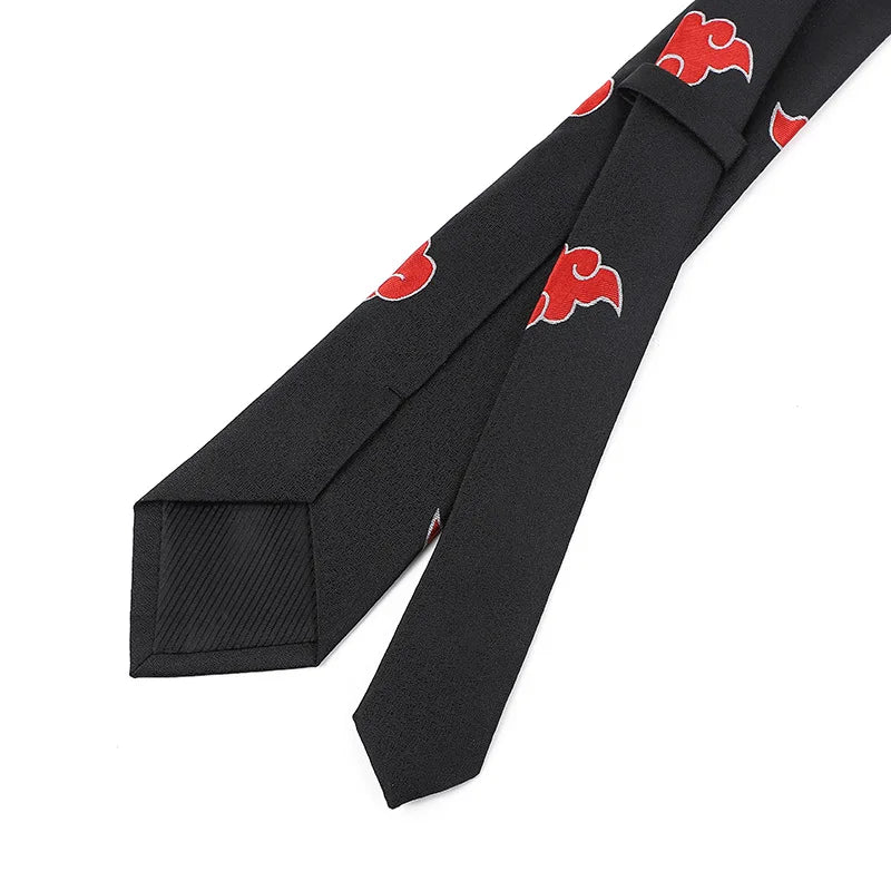 Naruto: Akatsuki Red Cloud Tie Ninja Neckcloth Accessories Carnival Gifts Tie 145cm