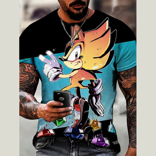 Sonics The Hedgehog-s 3D Print T-Shirt Top Shirts