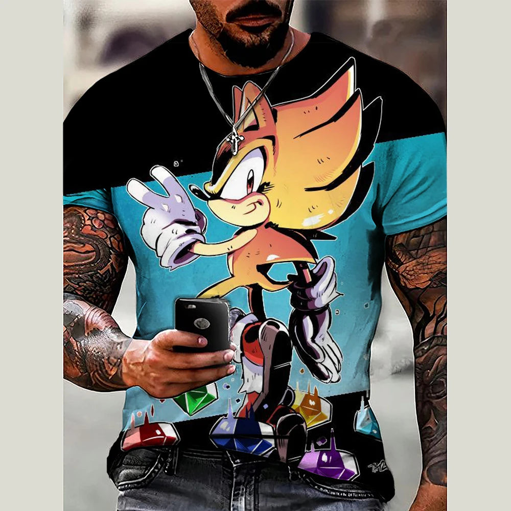 Sonics The Hedgehog-s 3D Print T-Shirt Top Shirts