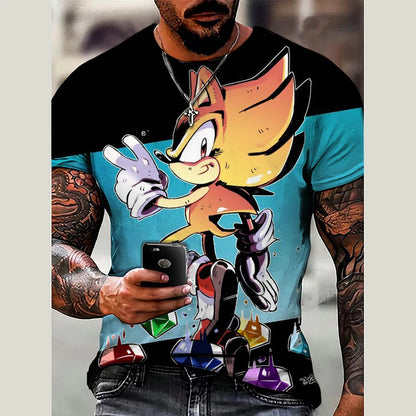 Sonics The Hedgehog-s 3D Print T-Shirt Top Shirts