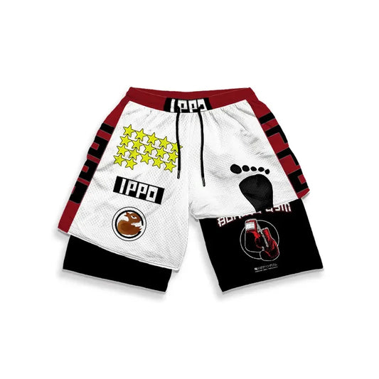 Hajime No Ippo: Custom Gym Compression Shorts Running Workout GYM Summer Shorts