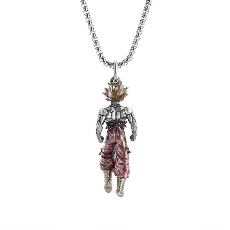 Dragon Ball Z: Super Saiyan Son Goku Alloy Electroplate Necklace Personality Pendant Hip Hop Sweater Chain Comic