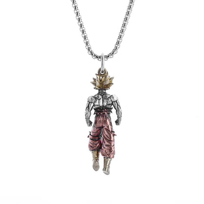 Dragon Ball Z: Super Saiyan Son Goku Alloy Electroplate Necklace Personality Pendant Hip Hop Sweater Chain Comic