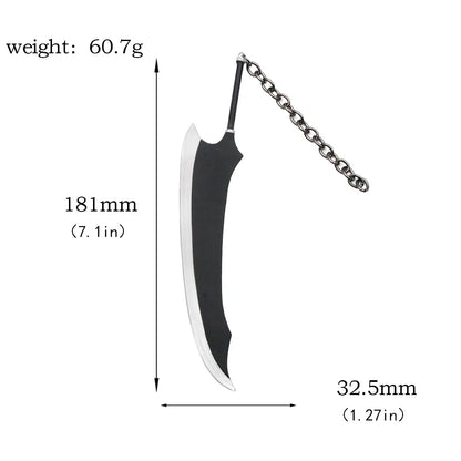 BLEACH: Thousand-Year Blood War Keychain Kurosaki Ichigo Zangetsu Double Blade Weapon Pendant Key Chain for Men Car Keyring Gift