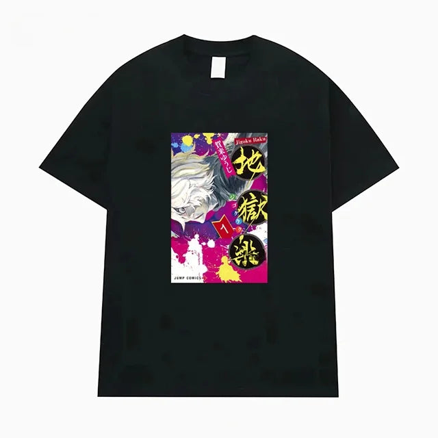 Hell's Paradise: Jigokuraku Short Sleeve T-Shirt Anime Cartoon Print Breathable Cotton Youth Fashion Summer Wear