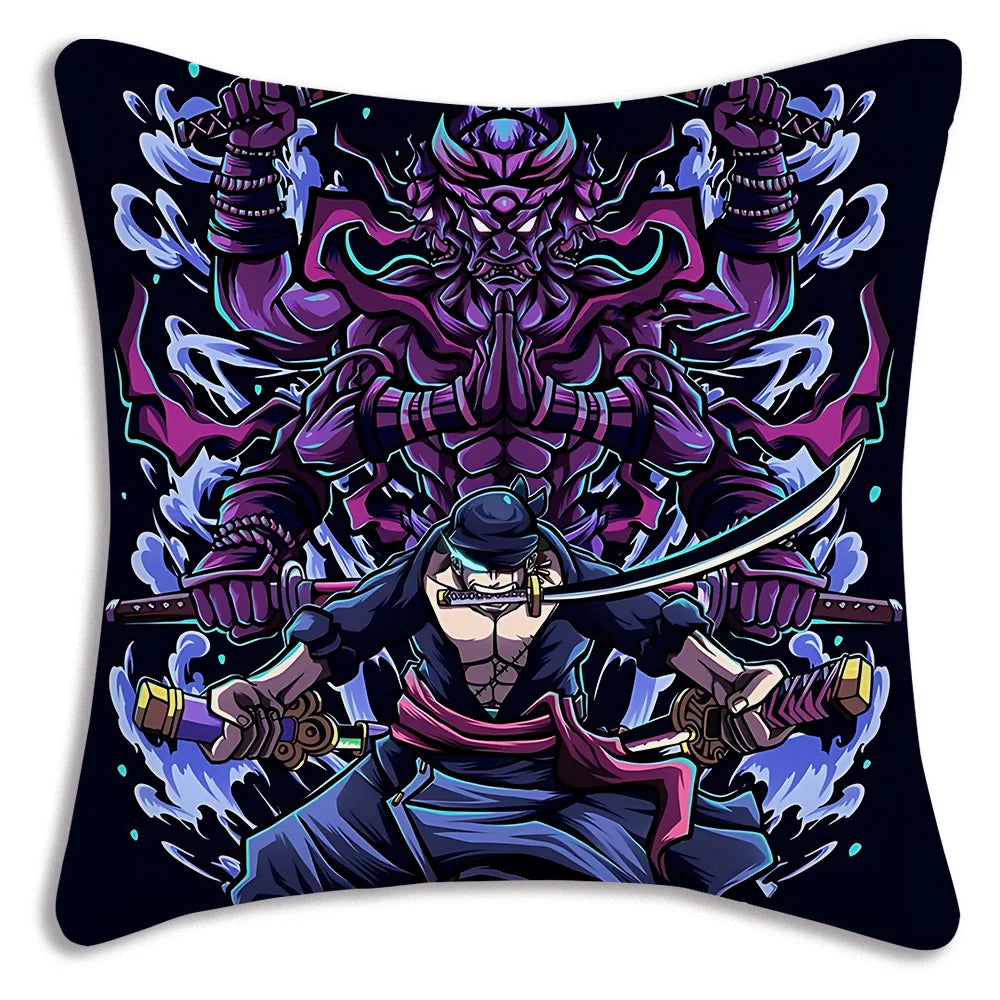 One Piece: Pillow Covers Sofa Decorative Home Double-sided Printing Short Plush Cute Cushion Cover