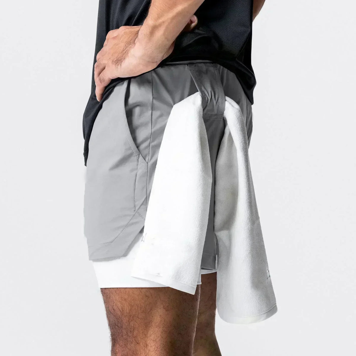 Dragon Ball Goku Anime Gym Shorts Men Double-layer 2-in-1 Sports Pants New Summer Japanese Cartoon Print Beach Pants Streetwear