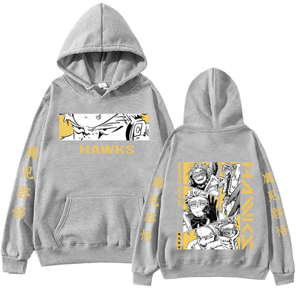 My Hero Academia: Hawks Hoodie For Men Women Winter Spring Fleece Sweatshirts Comfortable Casual Loose Hooded Streetwear