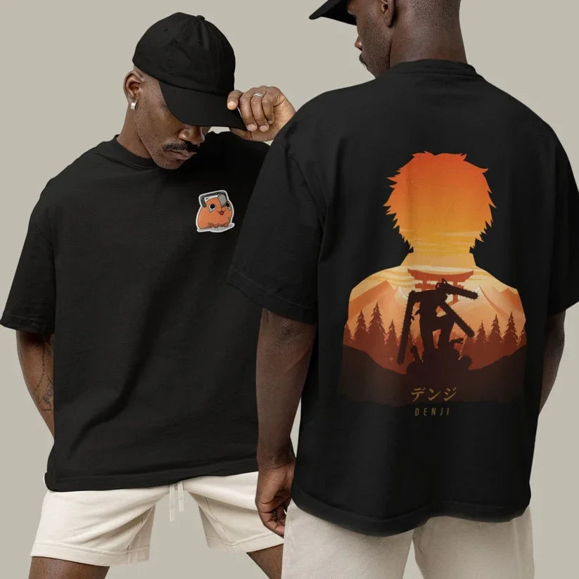 Chainsaw Man: Harajuku Trend Fashion Oversized Anime Peripheral Clothing T-shirt