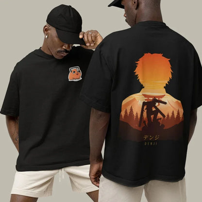 Chainsaw Man: Harajuku Trend Fashion Oversized Anime Peripheral Clothing T-shirt