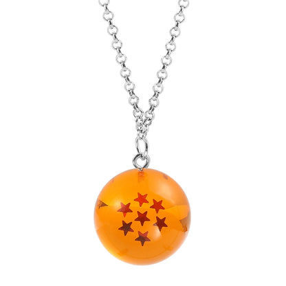 Dragon Ball:Series 1-7 Planet Necklace, Goku Ball Pendant Metal Necklace for Men and Women Cosplay Accessories