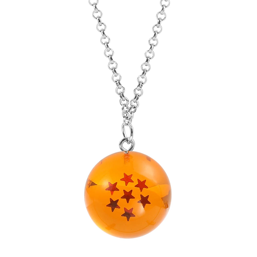 Dragon Ball:Series 1-7 Planet Necklace, Goku Ball Pendant Metal Necklace for Men and Women Cosplay Accessories