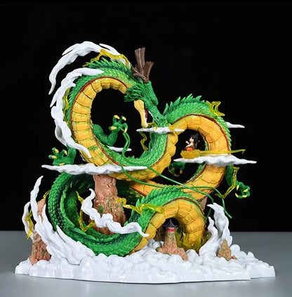 Dragon Ball: 24cm  Anime Figure Shenron Figure Goku And Shenron Figurine Model Pvc Statue Doll Collection Room Toy Gifts