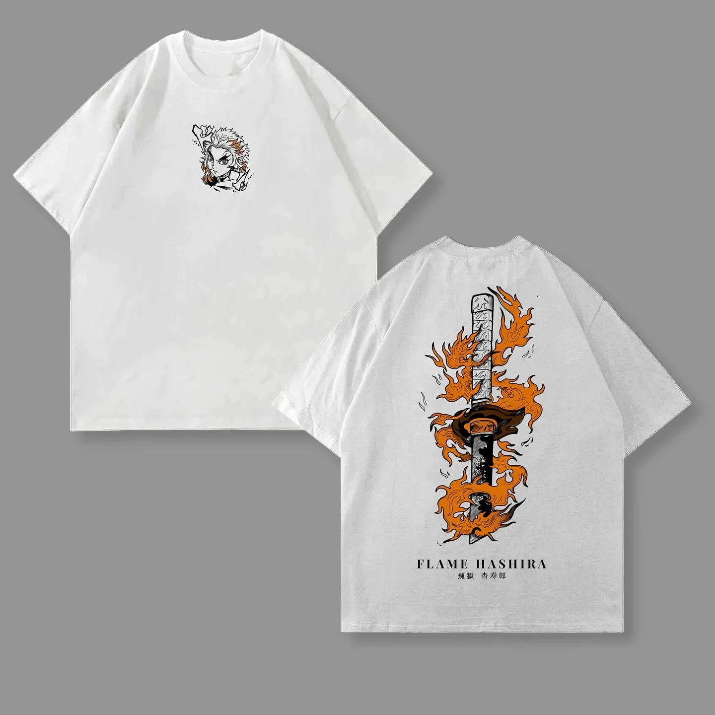 Demon Slayer: Kokushibo Anime Printed T-shirt 2025 Men's and Women's Summer New Harajuku Fashion Casual Loose Parent Child Top