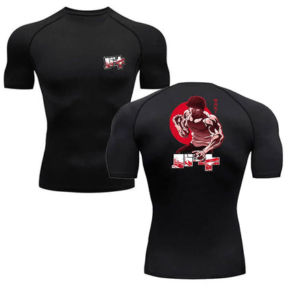 Baki: Men's Tshirt Fitness Sport Running Tight Gym i TShirts Athletic Quick Dry Summer Tops Tee