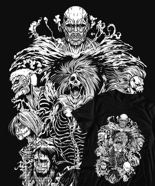 Attack on Titan: T-shirt for Anime Shingeki no Kyojin Titanes