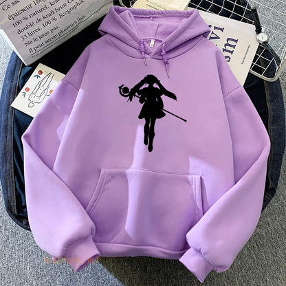 Frieren : Sousou Manga Printed Hoodie Without Hoodies Casual Pullovers Plus Size Anime Autumn Winter Classic Simple Long Sleeve