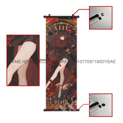 Genshin Impact: Posters Kamizato Ayaka Home Decor Klee Decorative Painting Barbara Scrolls Picture Arataki Itto Wall Artwork Sayu