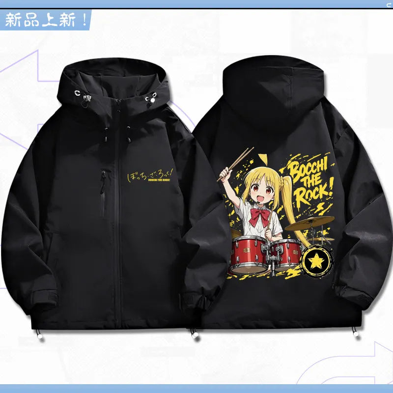 Bocchi The Rock: Yamada Ryo Cosplay Coat Tops Jacket Zipper Fan Figures Halloween Gift Gifts Xmas Role Play Anime