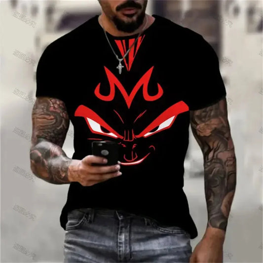 Dragon Ball: Men's 3D Printed Cartoon Tshirt Anime Z Tshirt Summer Harajuku Men Goku Clothes Super Saiya Short Sleeve T-shirt