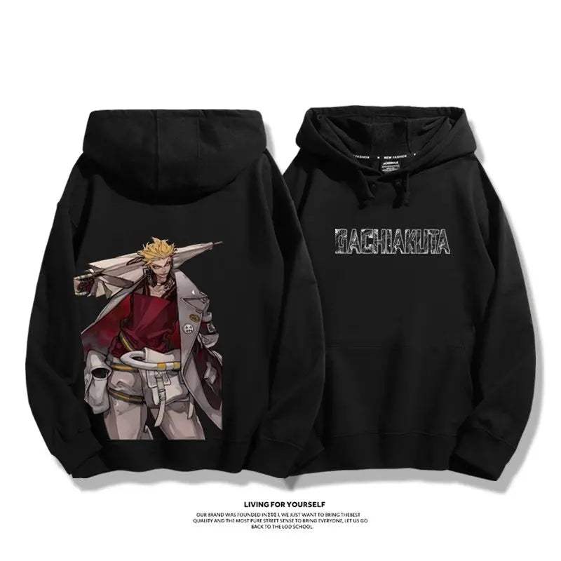 Gachiakuta:  Rudo Enjin Hoodies Men Women Fleece Warm Oversized Hooded Sweatshirt Pullover Casual Loose Street Female Male Clothes