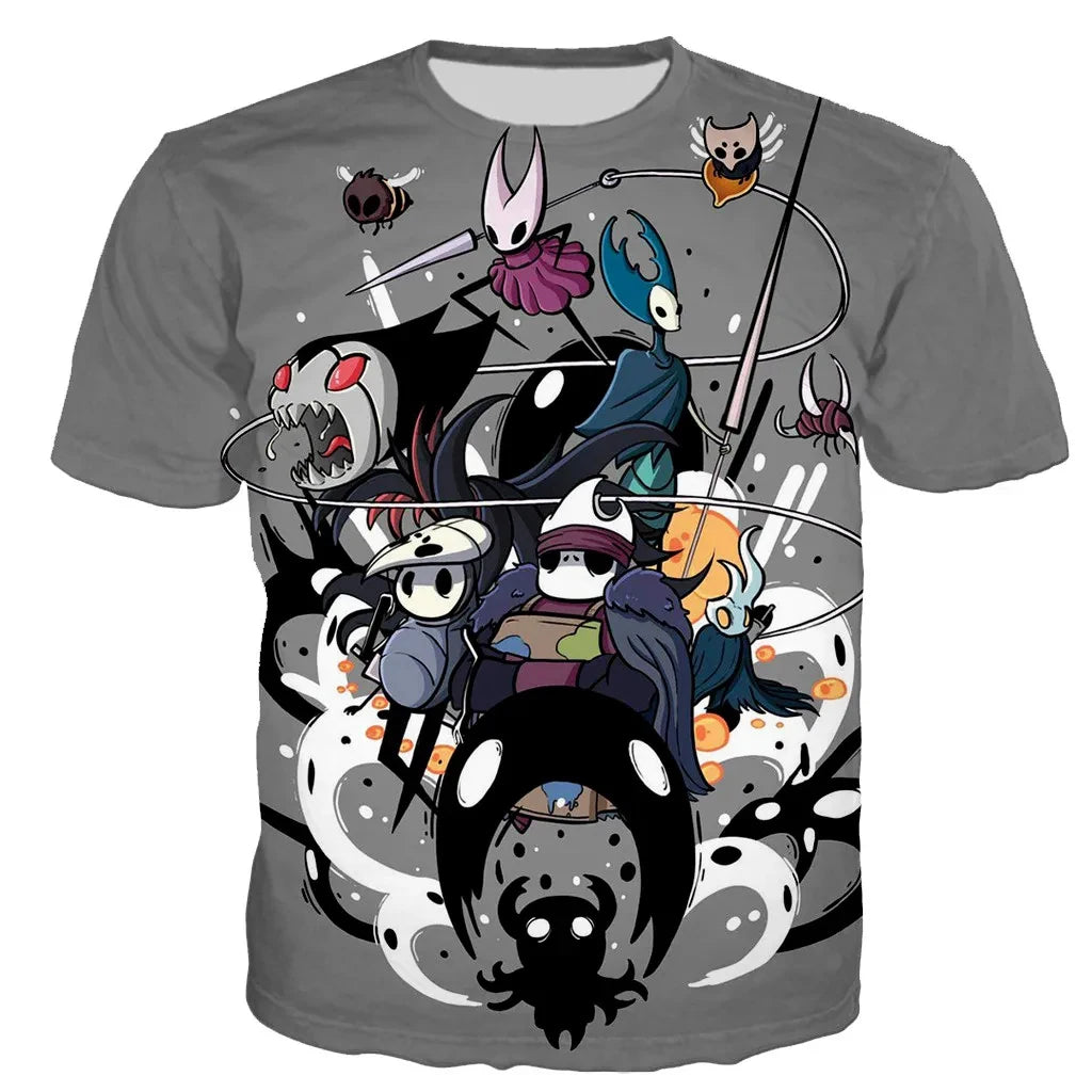Hollow Knight: 3D Print T-Shirts Men Women Casual Streetwear Oversized Short Sleeve T Shirt Harajuku Male Tees Tops Clothing