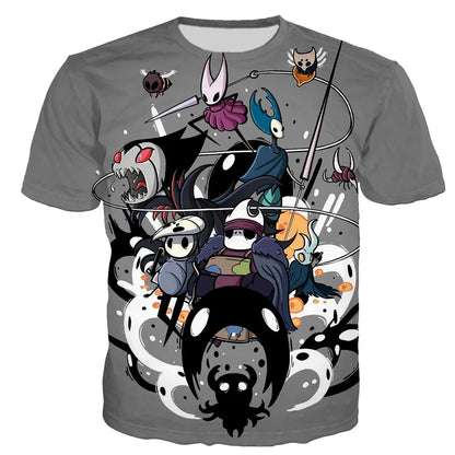 Hollow Knight: 3D Print T-Shirts Men Women Casual Streetwear Oversized Short Sleeve T Shirt Harajuku Male Tees Tops Clothing
