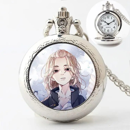 Tokyo Revengers: Manjiro Sano Ryuguji Ken Movie Peripherals Cartoon Pocket Watch Personality Vintage Hanging Chain Holiday Gifts