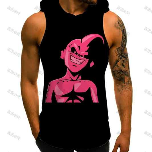 Dragon Ball Z: Bodybuilding Man Fashion Sleeveless Vests Super Saiyan Goku Men's Clothes Tops