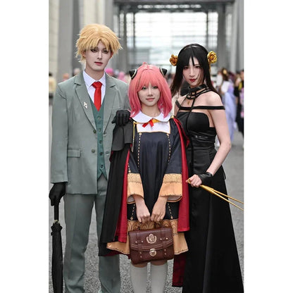 Spy X Family : ADULT DY20Anime Cosplay Costume Yor Forger Sexy Dress Loid Forger Light Green Suit Anya Kawaii Outfit Carnival Party Wig