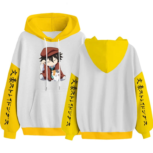 Bungo Stray Dogs: Kawaii Boy Edogawa Rampo Hoodies Harajuku Creative Cartoon Streetwear Long Sleeve Loose Sweatshirt