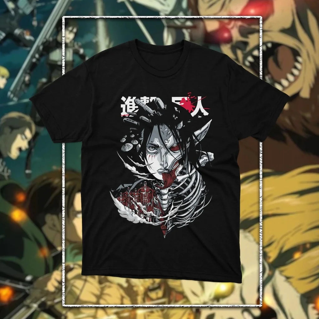 Attack on Titan: Graphic Printed T-shirt Men's and Women's T-shirt Men's Top Sports T-shirt 2026 Summer New