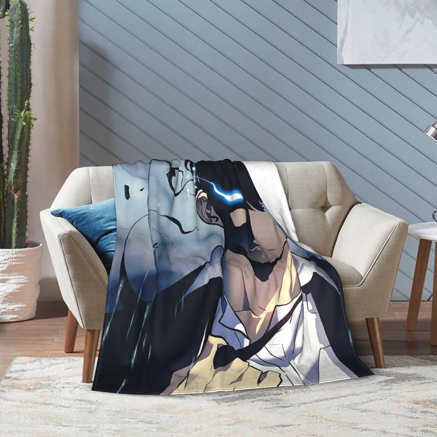 Solo Leveling: Blanket Flannel Spring Autumn  Breathable Ultra-Soft Throw Blanket for Sofa Car Bedspreads