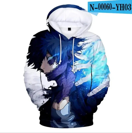 My Hero Academia: Midoriya Izuku All Might Cosplay Costume School Uniform Boku No Hero Academia 3D Print Mens Hoodies Sweatshirts